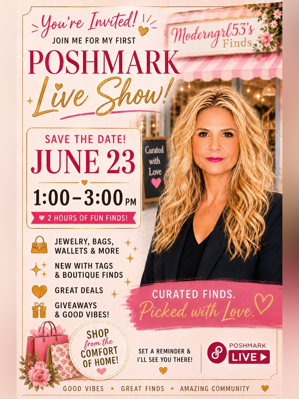Moderngrl53 is live on Poshmark | Amazing Finds & Great Deals